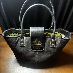 Kate Spade Black Tote with Gold Accents